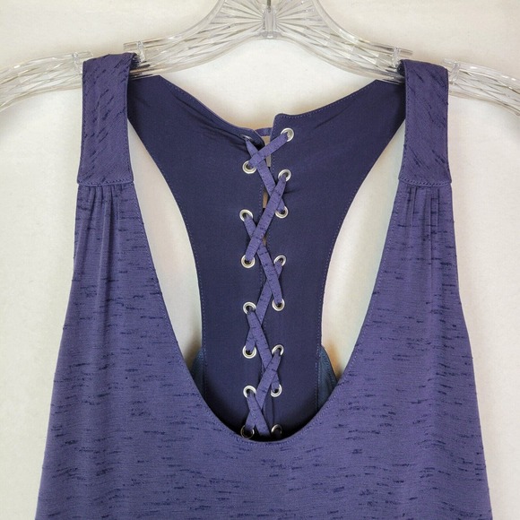 Maeve Anthropologie Womens Melanie Racer Back Lace Maxi Dress Size Medium Purple - Picture 2 of 10